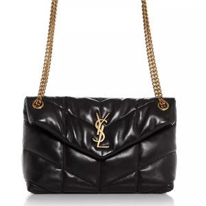 New Saint Laurent Puffer Small Black Quilted Leather Bag